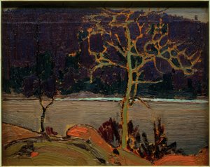 Paarse heuvel door Tom Thomson