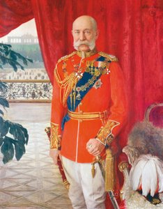 Keizer Franz Joseph I. in de Gala-uniform van een Britse Veldmaarschalk