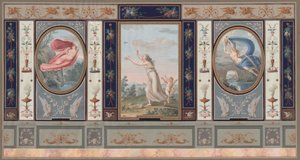 Uitgebreide Muurdecoratie met Endymion en Hebe door Tommaso Bigatti