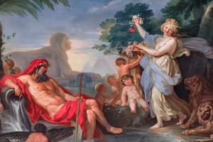Rivier de Nijl en godin Cybele 1779 - 1780, fresco