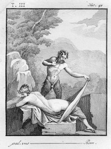 Satyr kleedt een nimf uit, 1804 door Tommaso Piroli