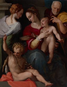 Heilige Familie met het Mystieke Huwelijk van Sint-Catharina
