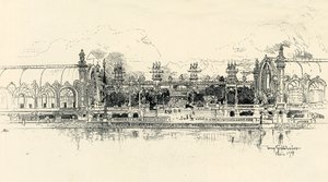 De paviljoens van tuinbouw en bosbouw door Tony Grubhofer, 1900
