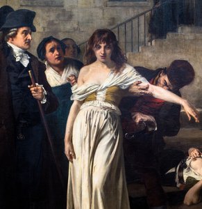 Dokter Pinel bevrijdt de krankzinnigen in Salpêtrière in 1795 door Tony Robert Fleury