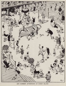 Een zomermiddag op Coney Island door Tony Sarg