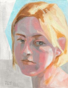 Portret van een blonde vrouw
