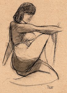 Schets van een contemplatief figuur
