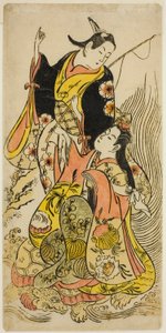 Een moderne versie van Urashima Taro door Torii Kiyomasu II