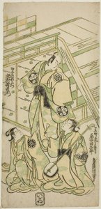 De Acteurs Ichimura Uzaemon VIII als Onio Shinzaemon en Onoe Kikugoro I als de courtisane Usugumo in het stuk Nanakusa Wakayagi Soga, uitgevoerd in het Ichimura Theater in de eerste maand, 1744 door Torii Kiyomasu II