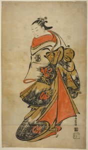 De acteur Fujimura Handayu II als Oiso no Tora door Torii Kiyomasu I