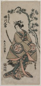 Anekawa Daisuke als Ayame-no-mae, 1760 door Torii Kiyomitsu