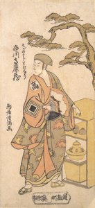 De Acteur Ichikawa Komazo als de Handelaar Soga no Juro Sukenari, 1761 door Torii Kiyomitsu