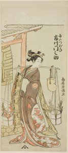 Acteur Ichikawa Monnosuke II als de Dame van de Haarspeld (Ichikawa Monnosuke Kogai no Tsubone) door Torii Kiyomitsu I