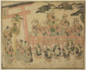 Het Soga Festival door Torii Kiyomitsu I