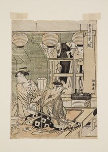 (kleur houtblokdruk) door Torii Kiyonaga
