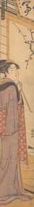 Een Meisje met een Pijp, ca. 1785 door Torii Kiyonaga