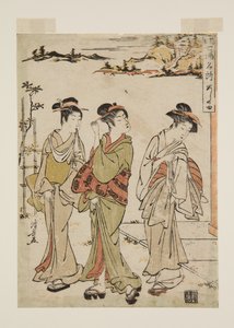Ashinoyu door Torii Kiyonaga