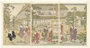Blindemannetje spelen door Torii Kiyonaga