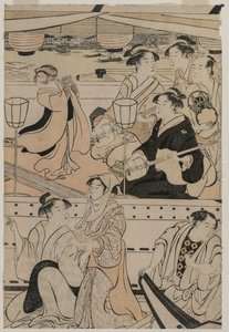 Boottocht op de Sumida-rivier, 1789