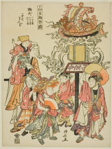 Lantaarn Dragen gesponsord door de Kojimachi, uit de serie "Het Festival van het Sanno Heiligdom (Sanno gosairei)" door Torii Kiyonaga
