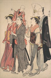 Ichikawa Danjuro V en zijn familie, 1782