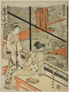 Shitaya, uit de serie "Tien Scènes van Theehuizen (Chamise jikkei)" door Torii Kiyonaga