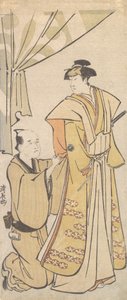 De Acteur Nakamura Riko I met een Begeleider, ca. 1784 door Torii Kiyonaga