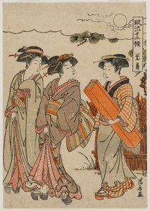 De achtste maand uit de serie Modieuze presentaties van de twaalf maanden, 1779 door Torii Kiyonaga