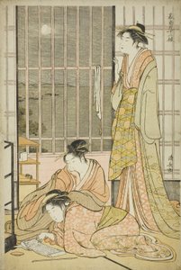 De negende maand, uit de serie Twaalf maanden in het zuiden door Torii Kiyonaga