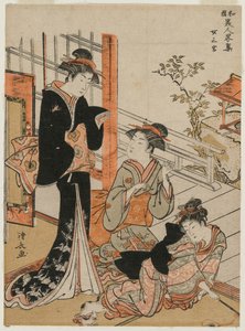 Drie vrouwen uit de serie Een korte verzameling Japanse schoonheden, 1781 door Torii Kiyonaga