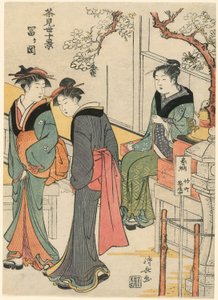 Tomigaoka, uit de serie "Tien scènes van theehuisjes (Chamise jikkei)"
