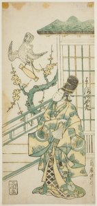 De Acteur Yoshizawa Ayame II als Hotoke Gozen in het stuk "Onna Monji Heike Monogatari," uitgevoerd in het Nakamura Theater in de elfde maand, 1748