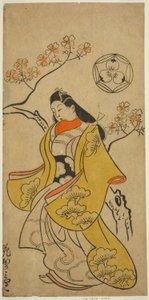 De acteur Hanaoka Miyako door Torii Kiyonobu I