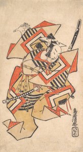 Ichikawa Danjuro II in de scène Wacht een moment Shibaraku, ca. 1715
