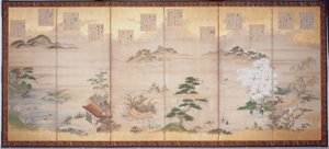 Gedichten van Teika voor de Twaalf Maanden door Tosa Mitsunari