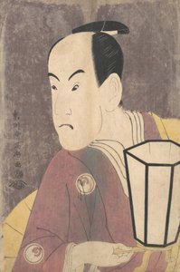 Bando Hikosaburo III als Sagisaka Sanai in het stuk Koinyobo Somewake Tazuna, 1794