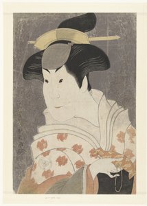 Busteportret van Iwai Hanshiro IV door Toshusai Sharaku