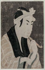 Matsumoto Koshiro IV als Gorobei, de visverkoper uit Sanya door Toshusai Sharaku