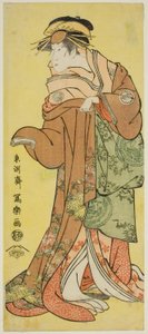 Segawa Kikunojo III in de rol van courtisane Katsuragi door Toshusai Sharaku