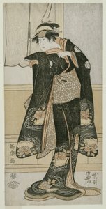 De acteur Iwai Hanshiro IV als Otoma, dochter van Ohina uit Inamuragasaki in Kamakura door Toshusai Sharaku