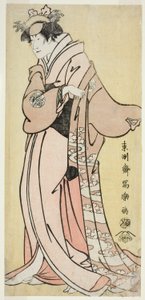 De acteur Nakayama Tomisaburo I als Lady Tsukuba, vrouw van Yoshioki door Toshusai Sharaku