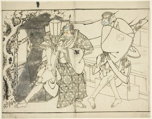 De Acteurs Arashi Ryuzo en Morita Kanya VIII, 1794