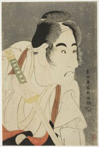 De acteur Bando Mitsugoro II als Ishii Genzo door Toshusai Sharaku