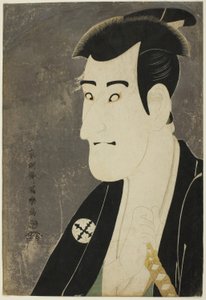 De acteur Ichikawa Komazo III als Shiga Daishichi