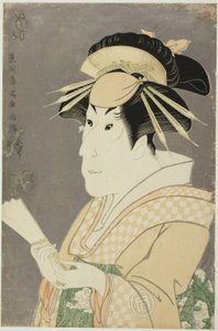 De acteur Sanogawa Ichimatsu III als Onayo door Toshusai Sharaku