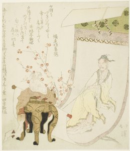 Een schilderij van de Daoïstische onsterfelijke Huang Chuping (Jp: Ko Shohei)