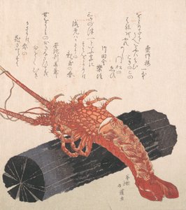 Kreeft op een stuk houtskool door Totoya Hokkei