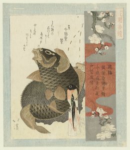 Vliegende pruim door Totoya Hokkei