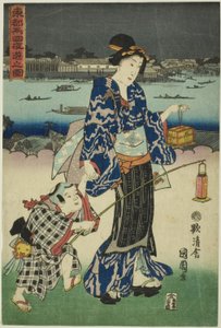 Avondvermaak in Ryogoku in de Oostelijke Hoofdstad