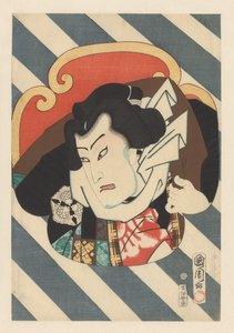 Portret van sumoworstelaar Nuregami Chôgorô door Toyohara Kunichika